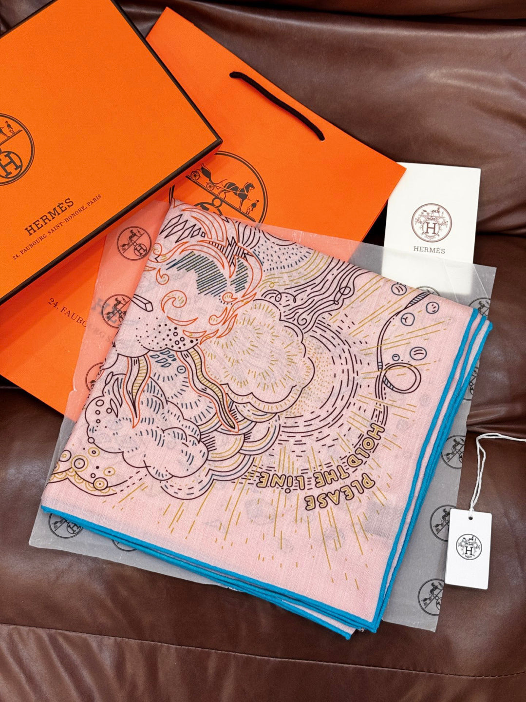 HERMES HERMES 25S SCARF 135 IN SILK CASERE 987501