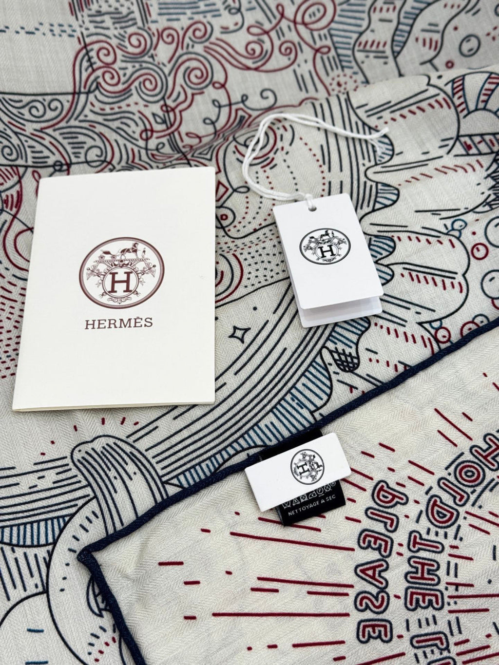 HERMES HERMES 25S SCARF 135 IN SILK CASERE 987502