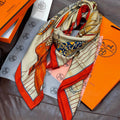 HERMES HERMES 25S SCARF 140 IN SILK CASERE 989485