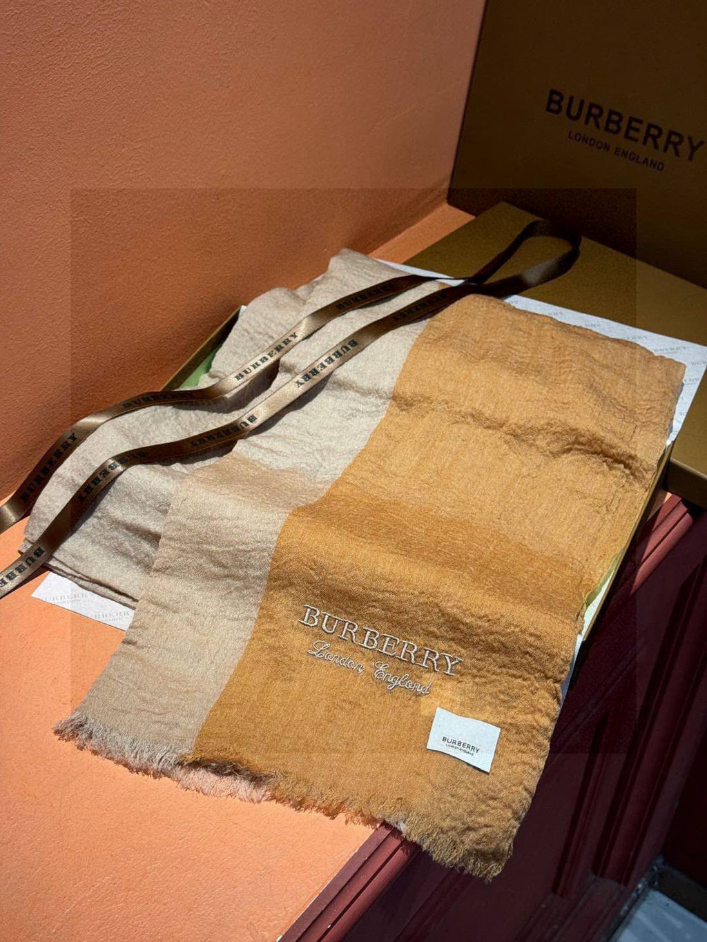 BURBERRY BBR SCARF 180 CM IN CASHMERE 718527