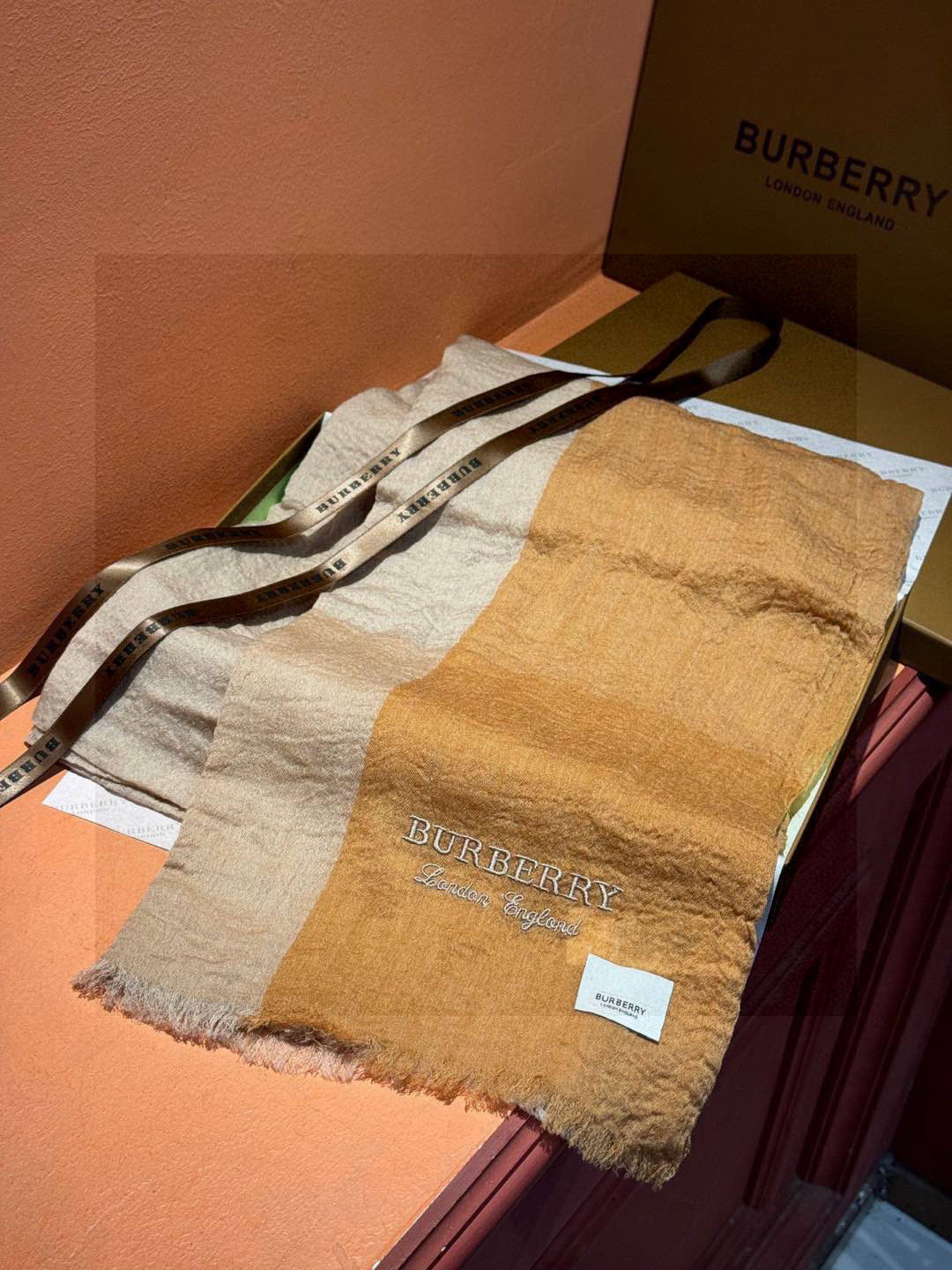 BURBERRY BBR SCARF 180 CM IN CASHMERE 718527