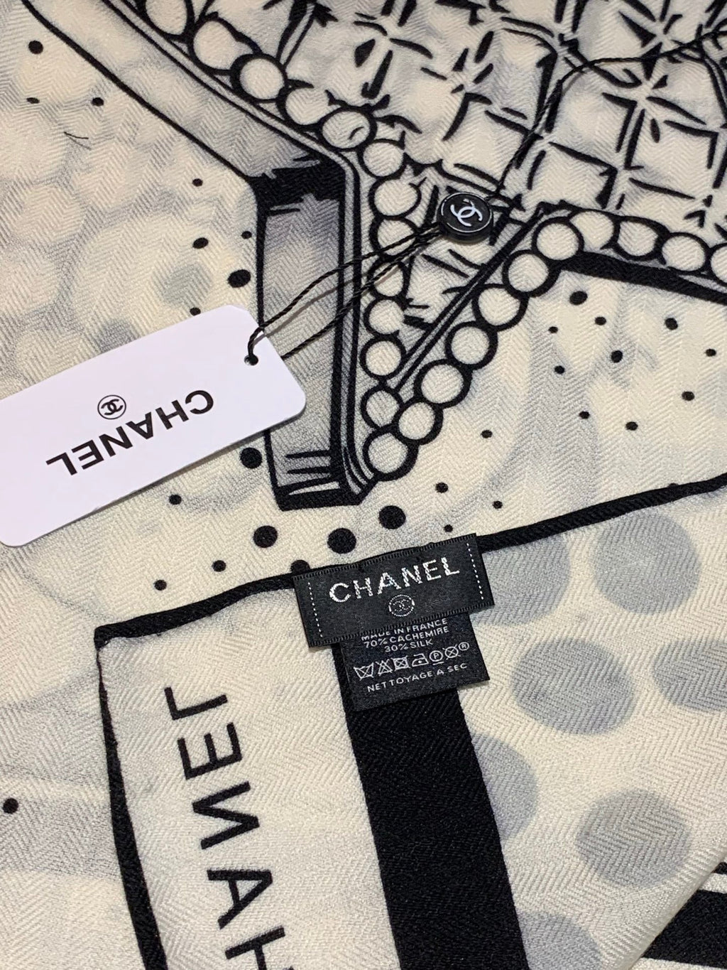 CHANEL 25S SCARF 140 CM IN CASHMERE SILK 941832