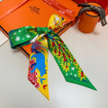 HERMES HERMES 25S SILK NECKERCHIEF 86 IN SILK 714355