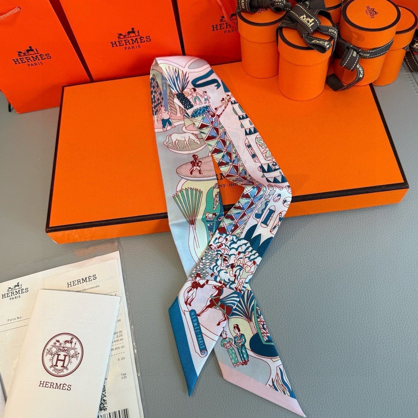 HERMES HERMES 25S SCARF 86 IN SILK 853141
