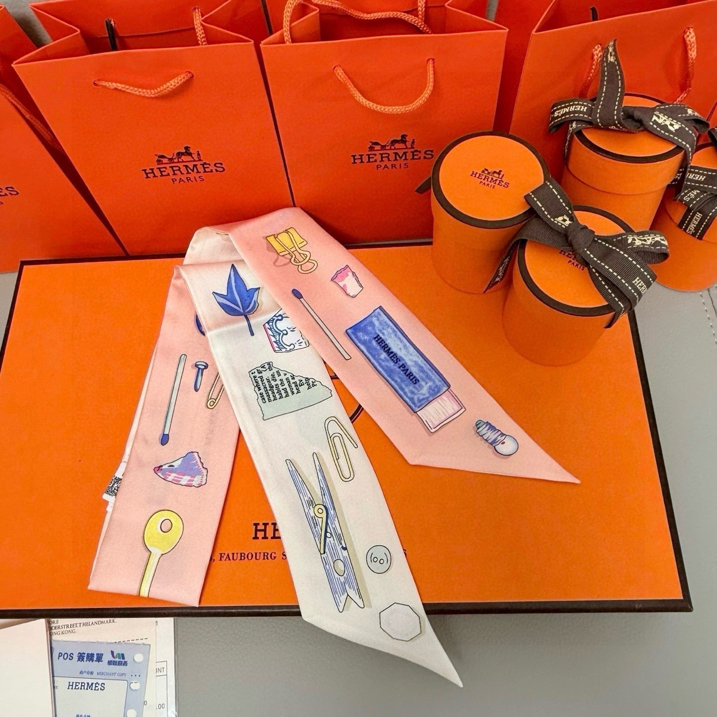 HERMES HERMES 25S SCARF TWILLY 86 IN SILK 987337