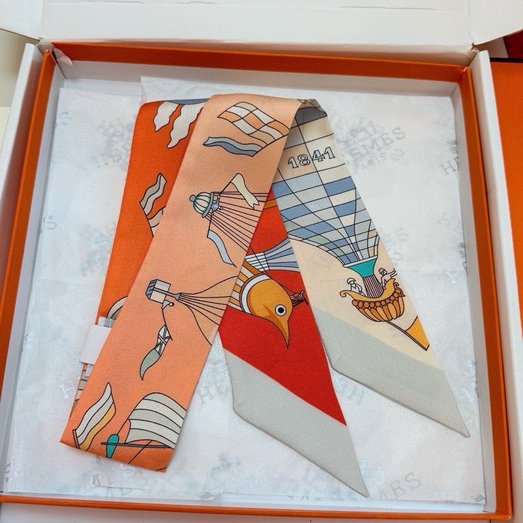 HERMES HERMES 25S NECKERCHIEF 86 IN SILK 991543