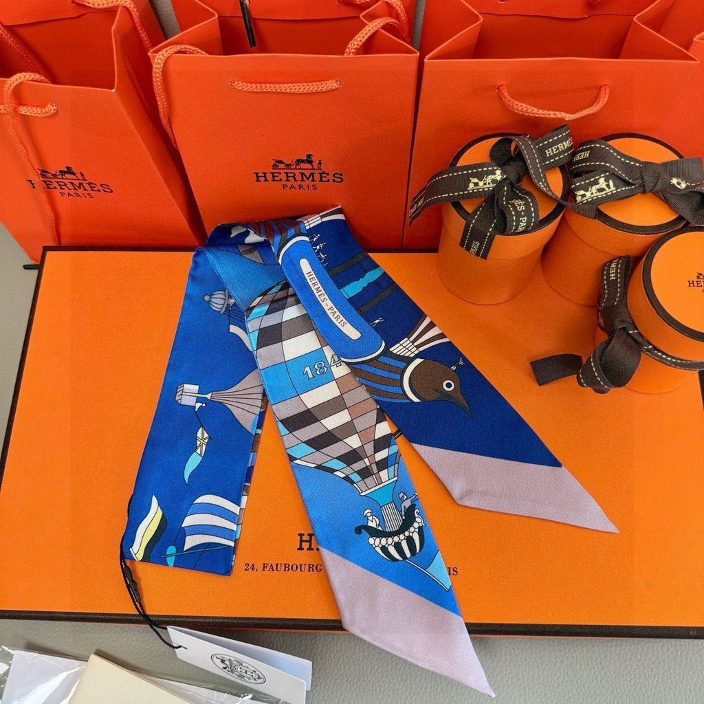 HERMES HERMES 25S NECKERCHIEF 86 IN SILK 991544