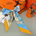 HERMES HERMES 25S NECKERCHIEF 86 IN SILK 991547