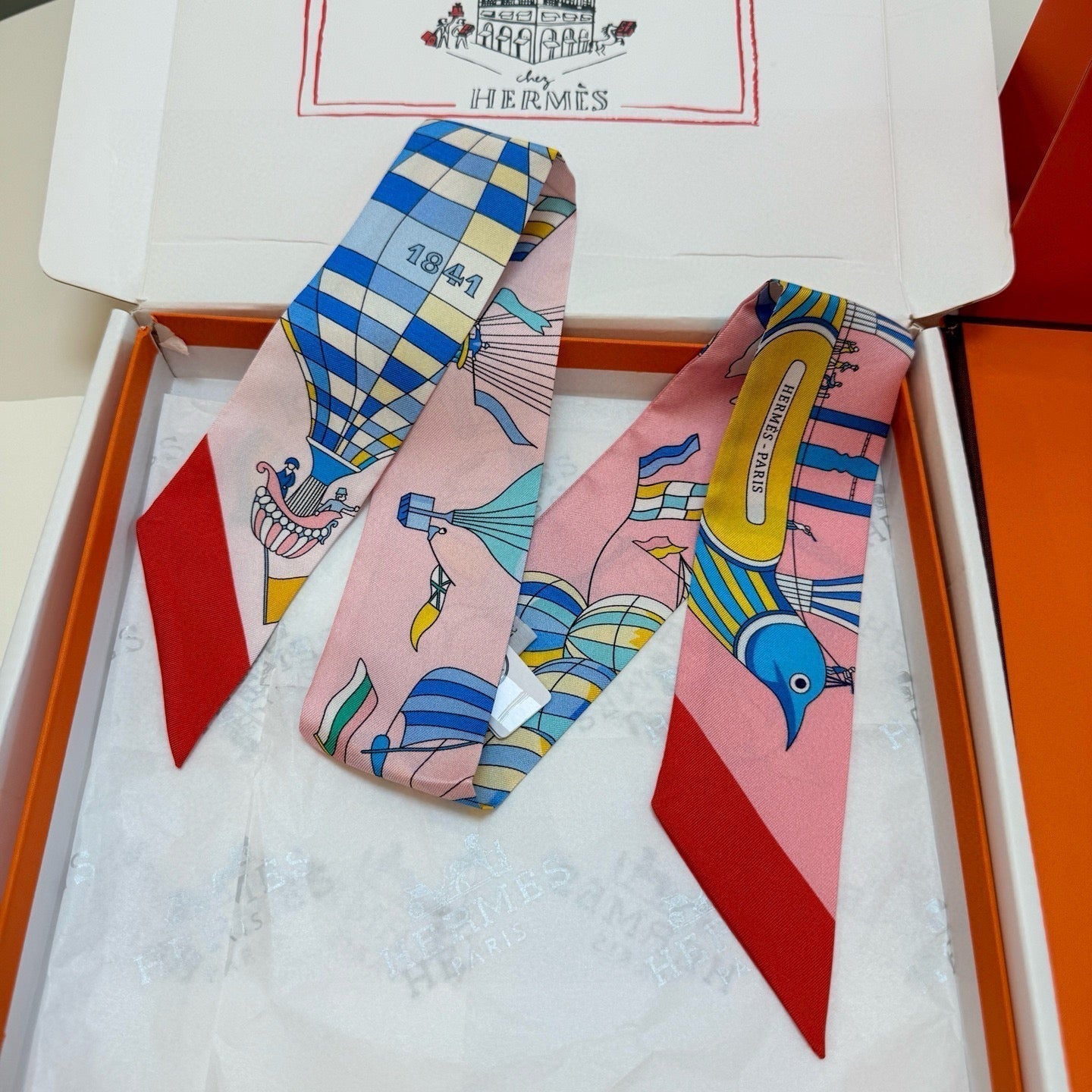 HERMES HERMES 25S NECKERCHIEF 86 IN SILK 991548