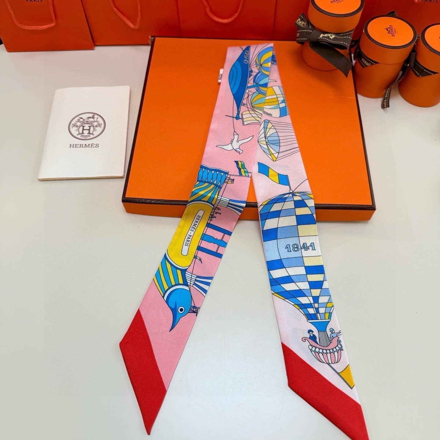 HERMES HERMES 25S NECKERCHIEF 86 IN SILK 991548