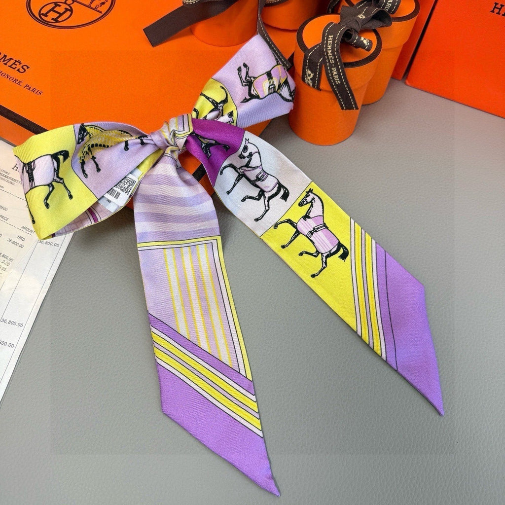 HERMES HERMES 25S NECKERCHIEF 86 IN SILK 991552