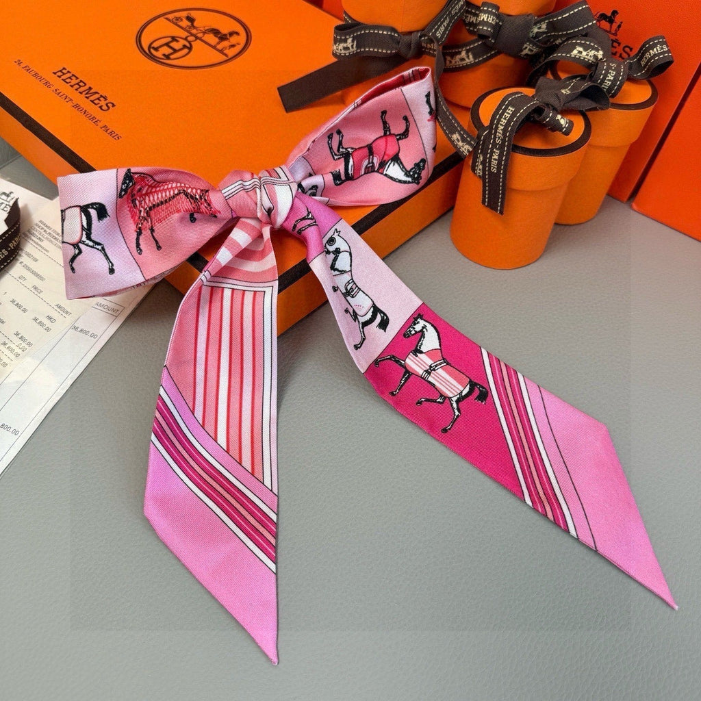 HERMES HERMES 25S NECKERCHIEF 86 IN SILK 991553