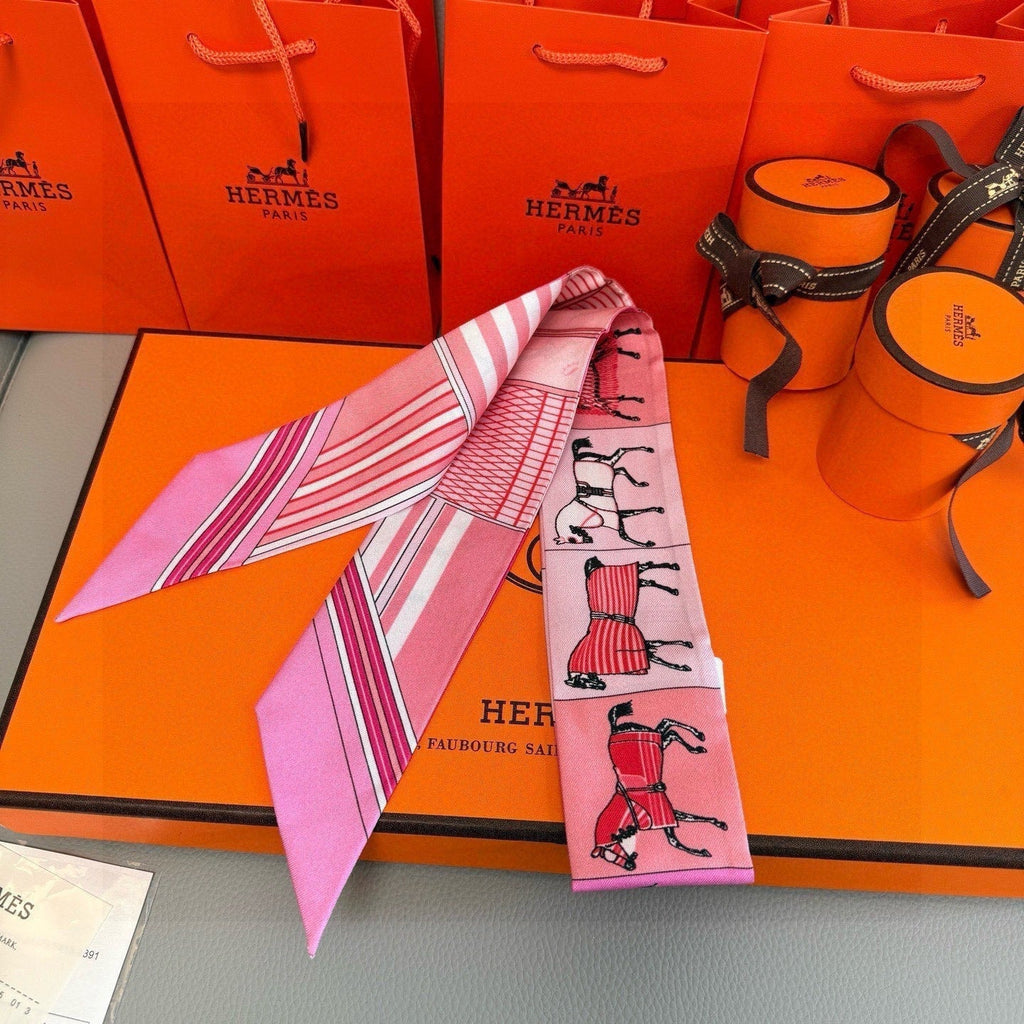HERMES HERMES 25S NECKERCHIEF 86 IN SILK 991553