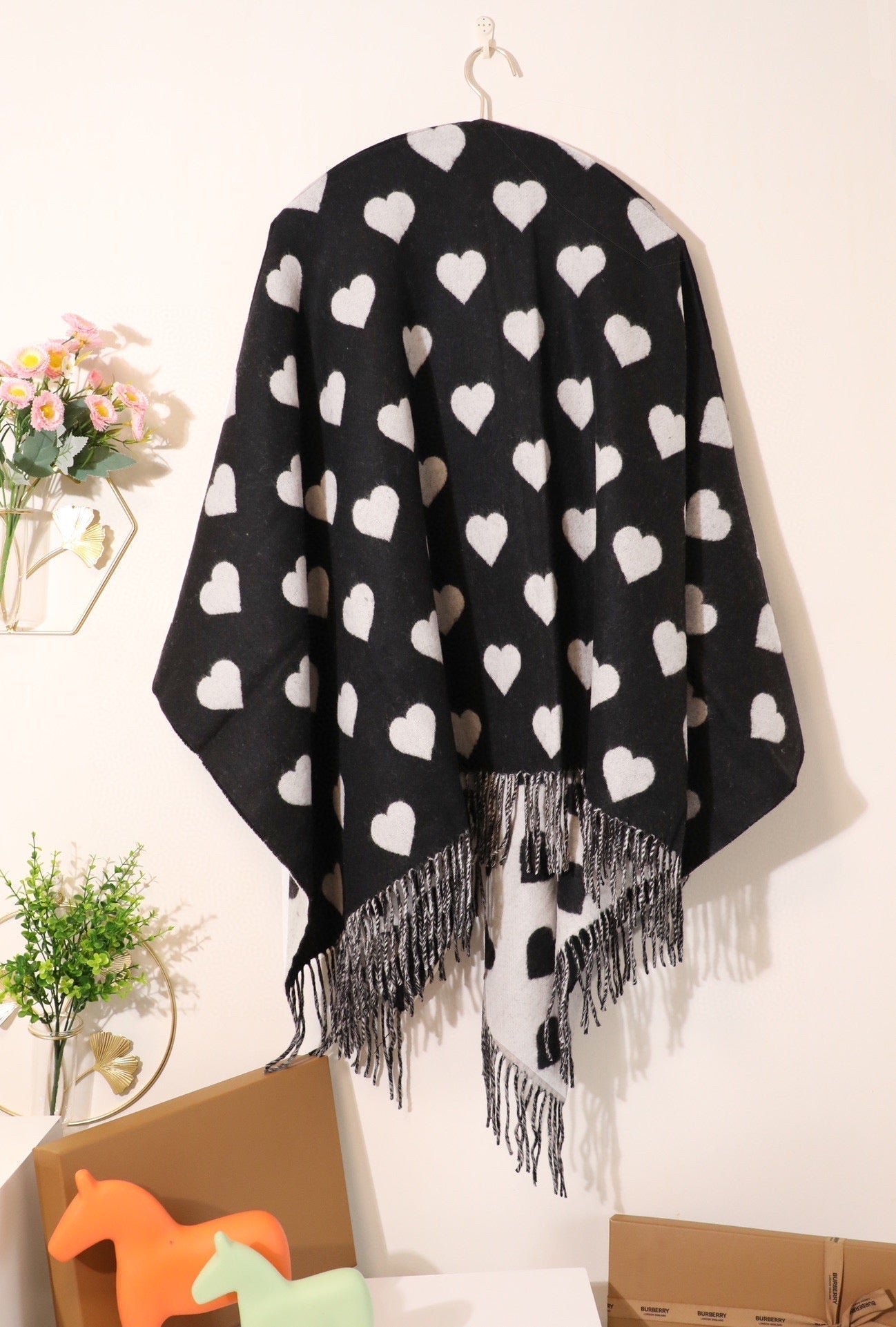 BURBERRY BBR SCARF 140 CM IN CASHMERE 479054