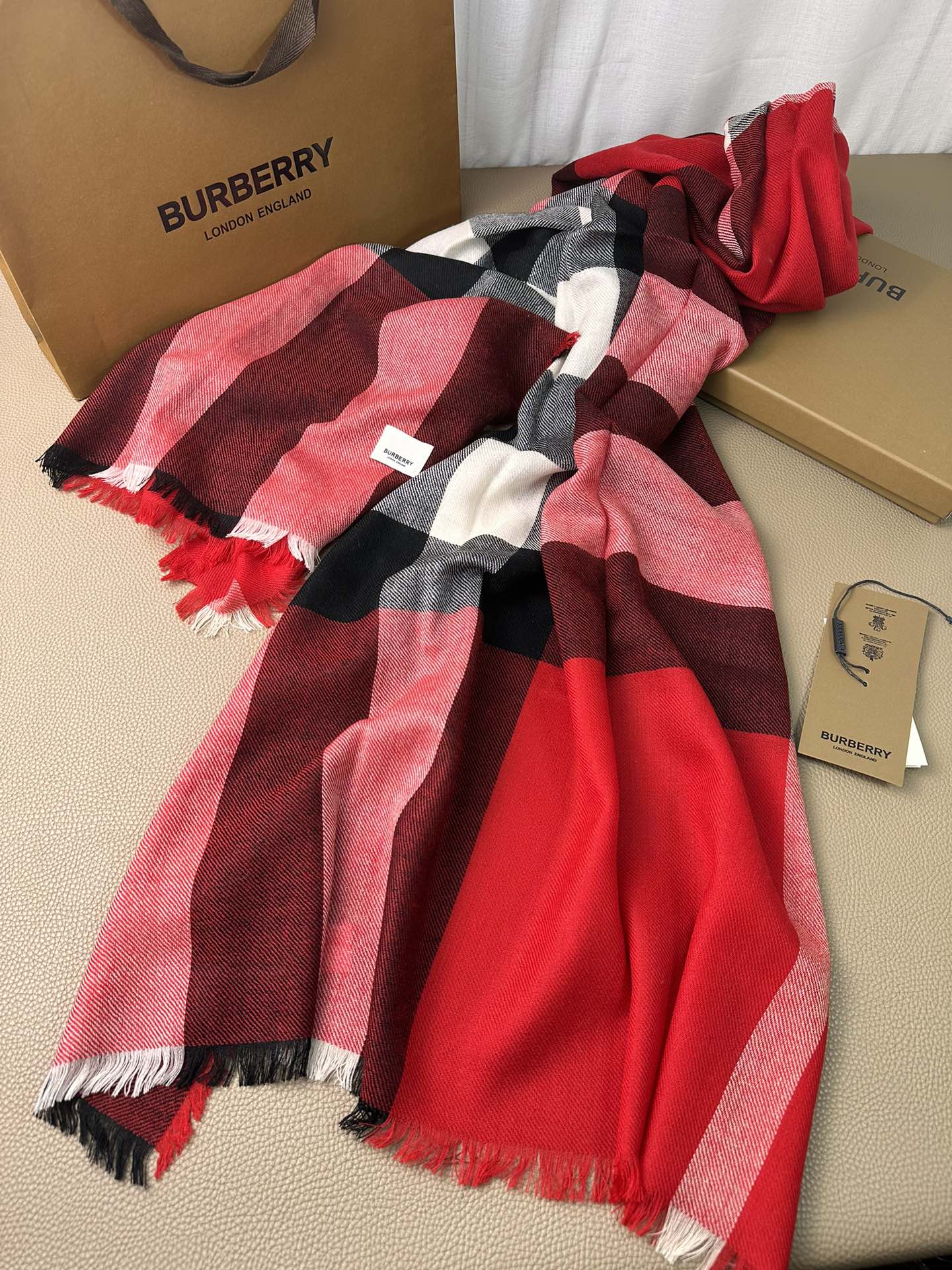 BURBERRY BBR SCARF 200 CM IN CASHMERE 474277