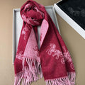 COACH HORSE & CARRIAGE PRINT SCARF 195 CM IN RED PINK 375240