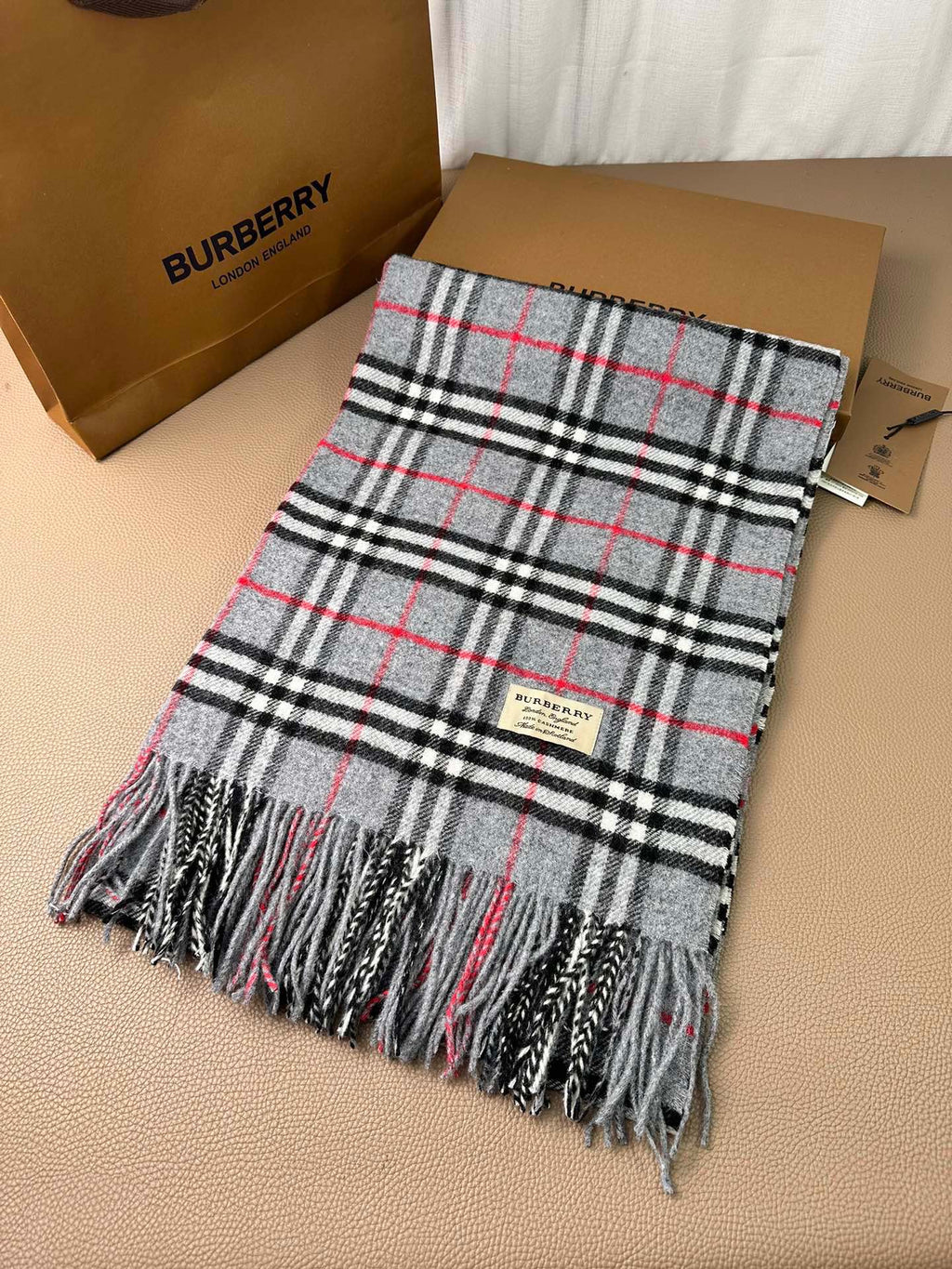BURBERRY BBR SCARF 200 CM IN CASHMERE 490959