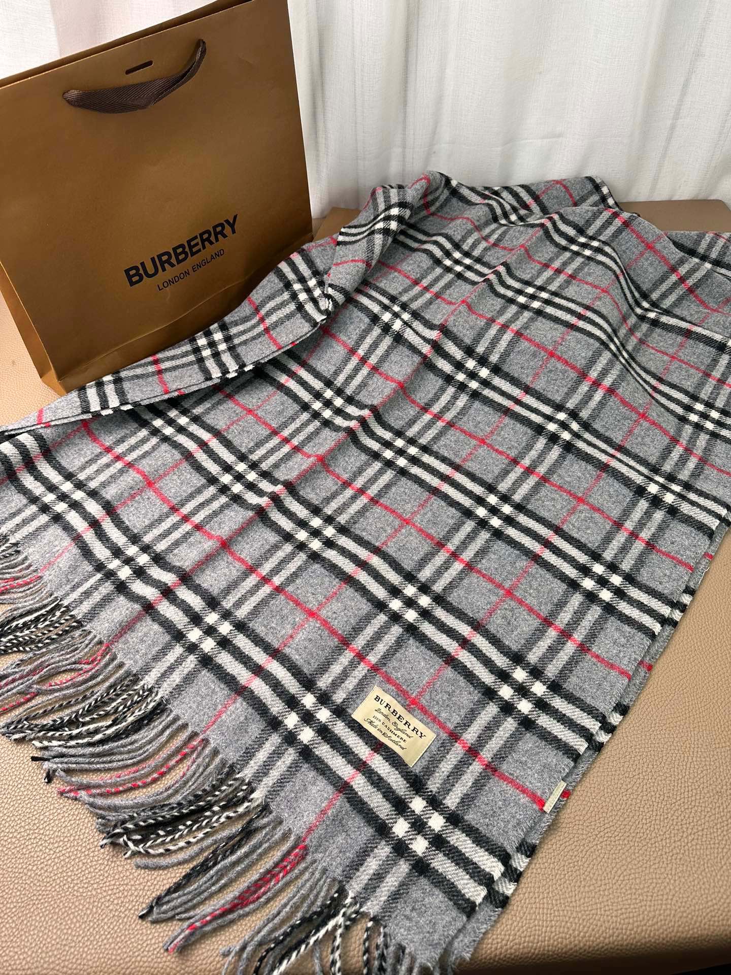 BURBERRY BBR SCARF 200 CM IN CASHMERE 490959
