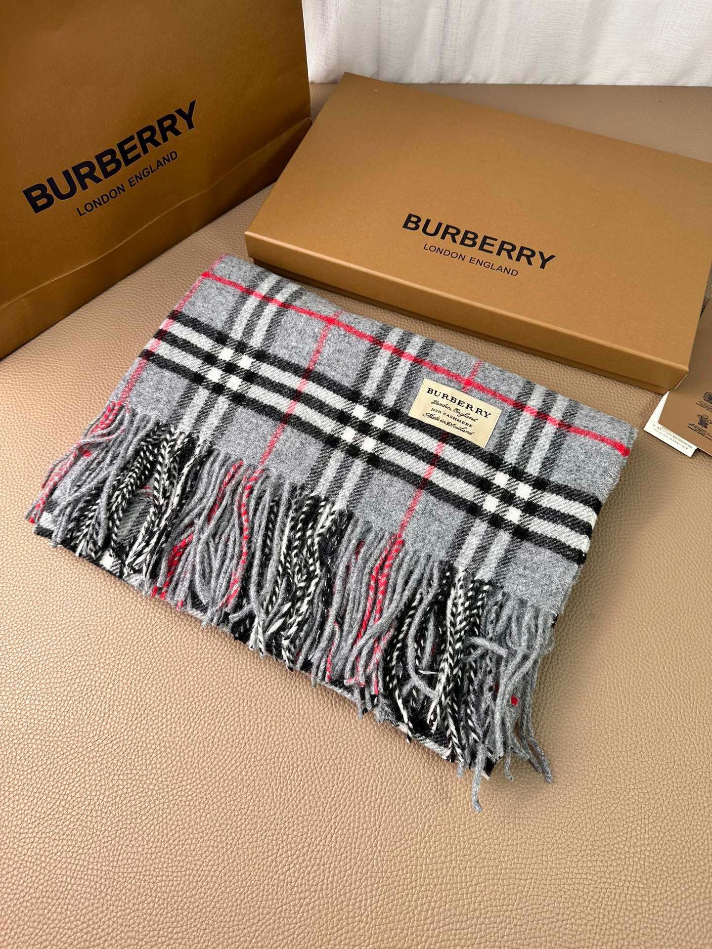 BURBERRY BBR SCARF 200 CM IN CASHMERE 490959