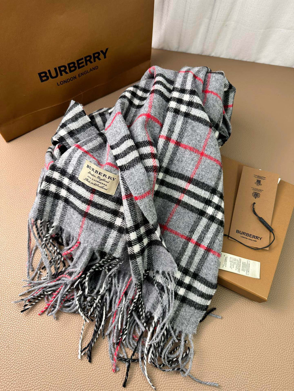 BURBERRY BBR SCARF 200 CM IN CASHMERE 490959