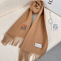 LOEWE SCARF 180 CM IN CAMEL BEIGE CASHMERE 353156