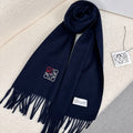 LOEWE SCARF 180 CM IN NAVY BLUE CASHMERE 353155
