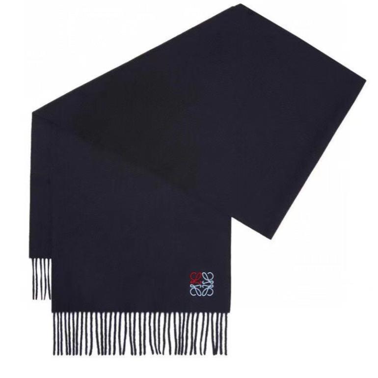LOEWE SCARF 180 CM IN NAVY BLUE CASHMERE 353155