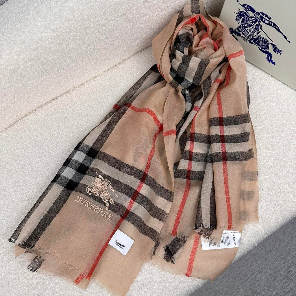 BURBERRY BBR SCARF 220 CM IN CASHMERE 490973