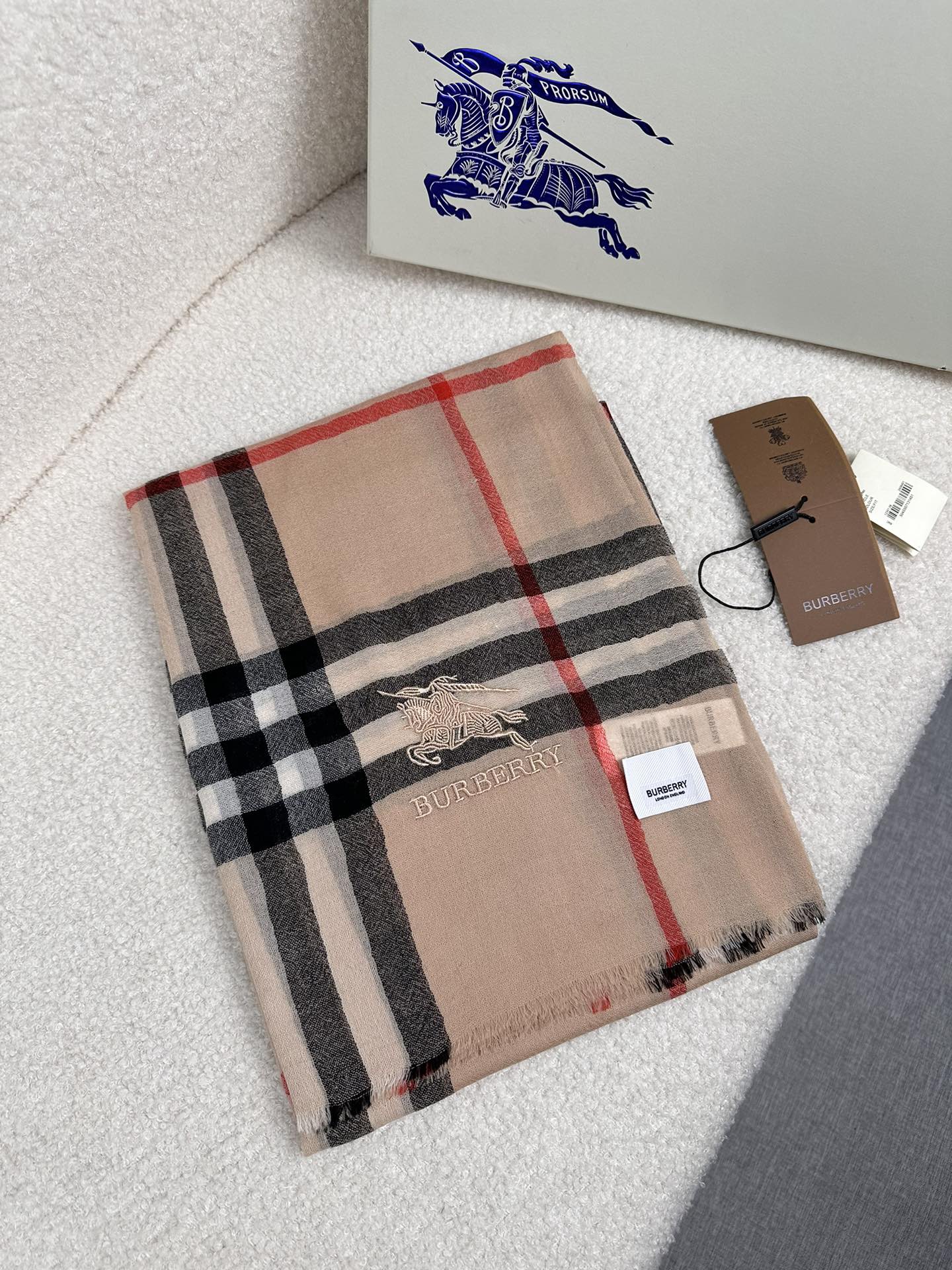 BURBERRY BBR SCARF 220 CM IN CASHMERE 490973
