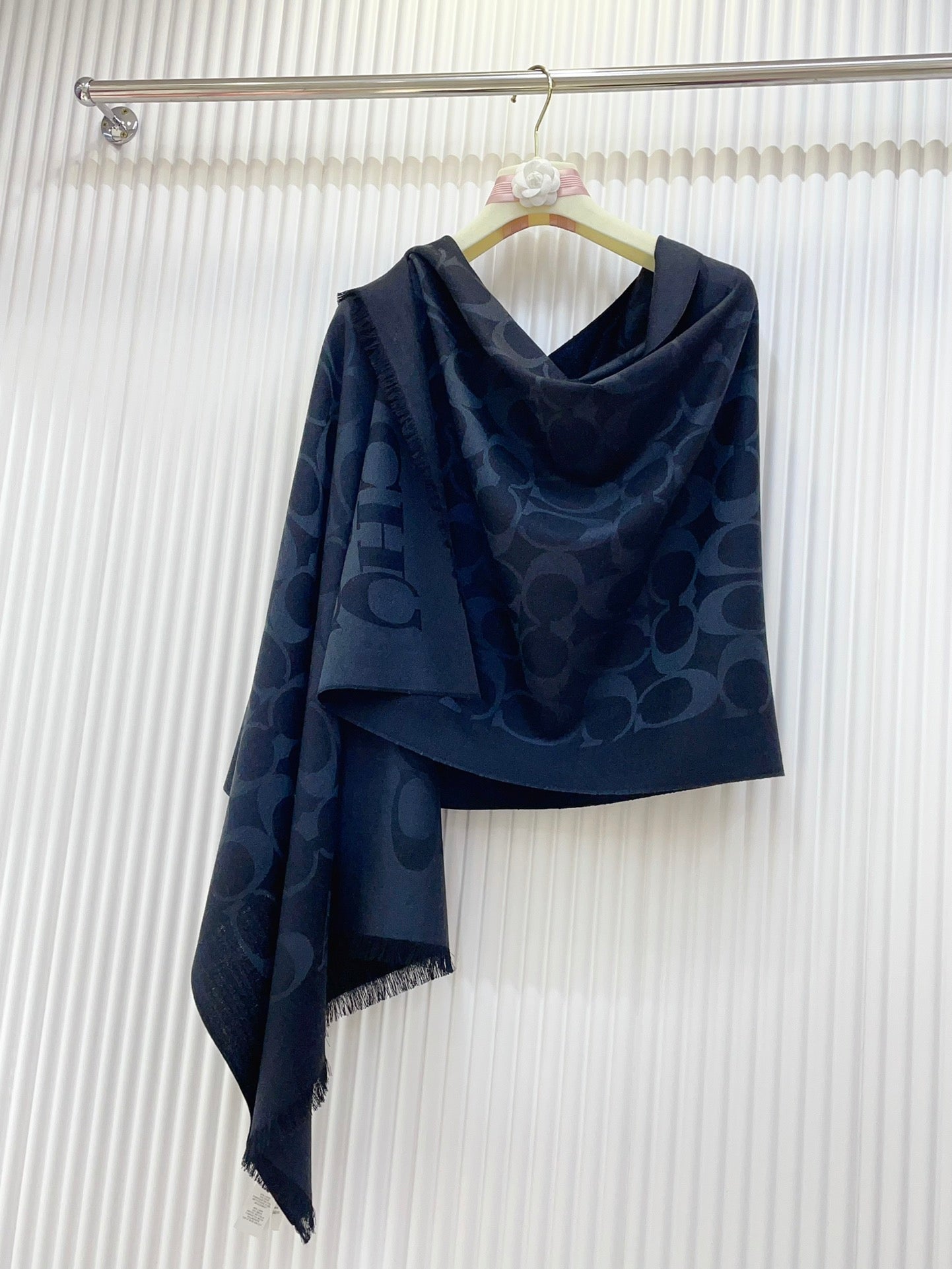 COACH SCARF 180 CM IN BLACK CASHMERE 332873
