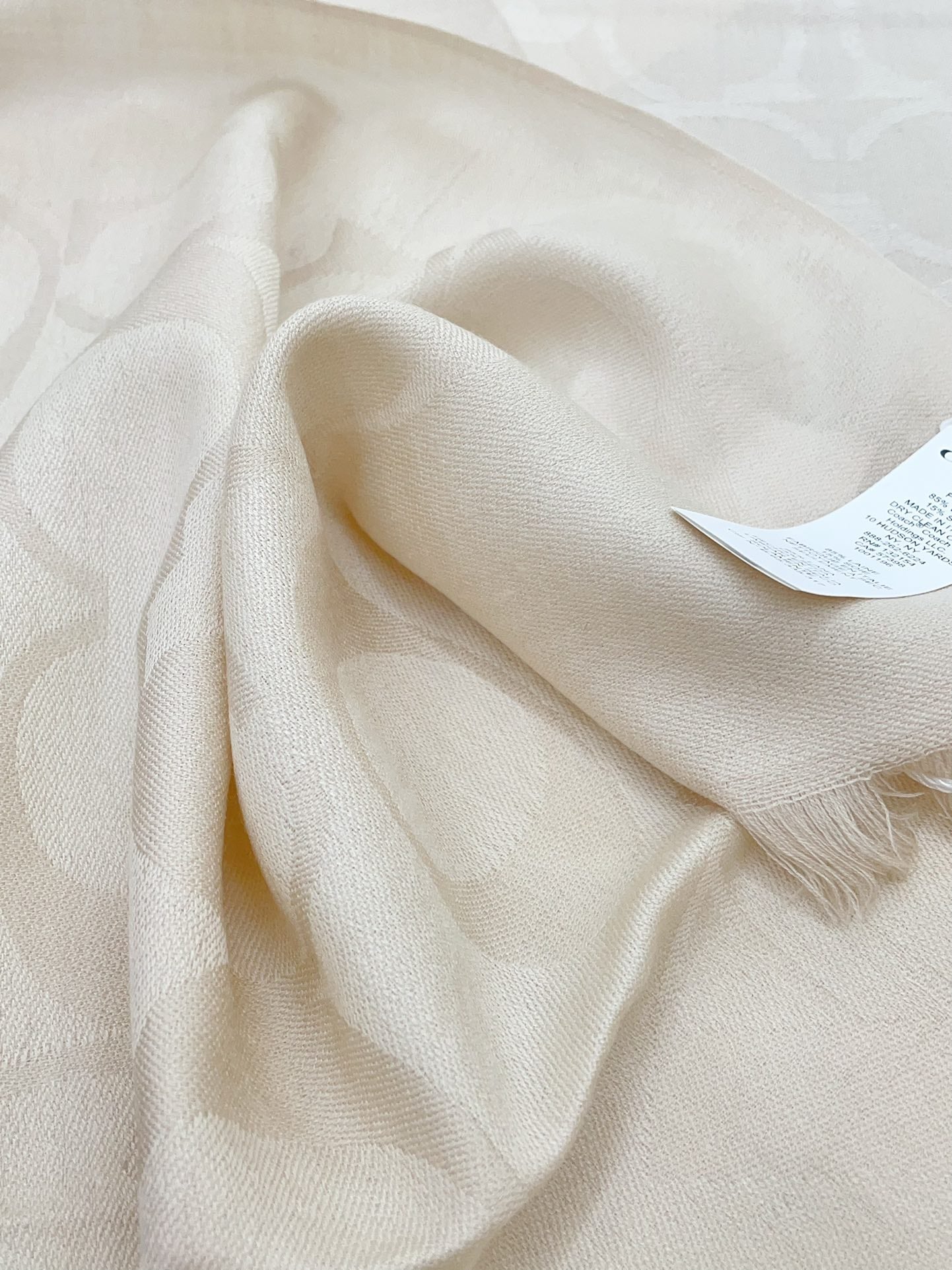 COACH SCARF 180 CM IN BEIGE CASHMERE 332874