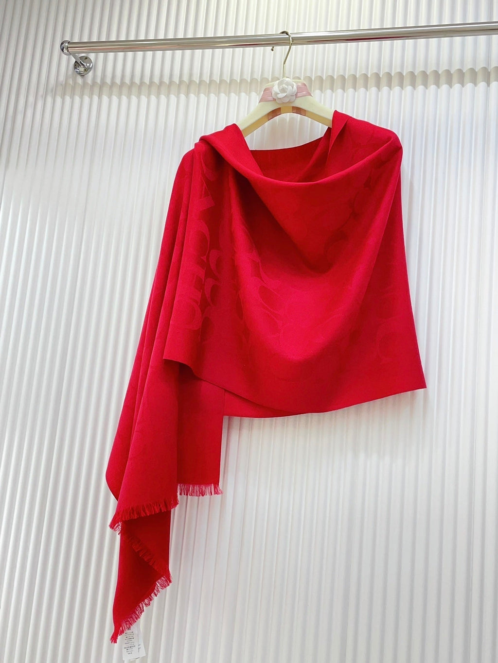 COACH SCARF 180 CM IN CHERRY RED CASHMERE 332875