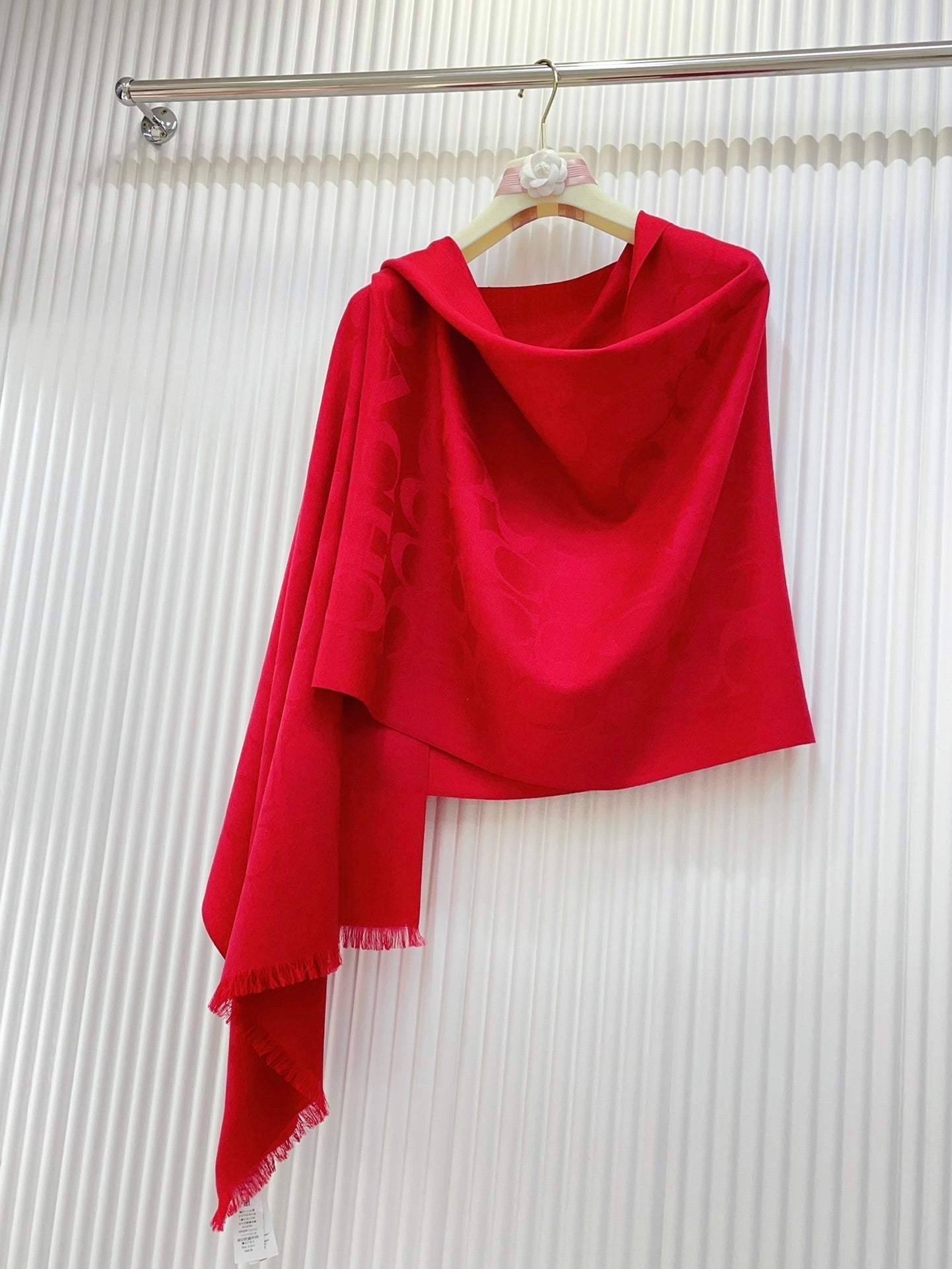 COACH SCARF 180 CM IN CHERRY RED CASHMERE 332875