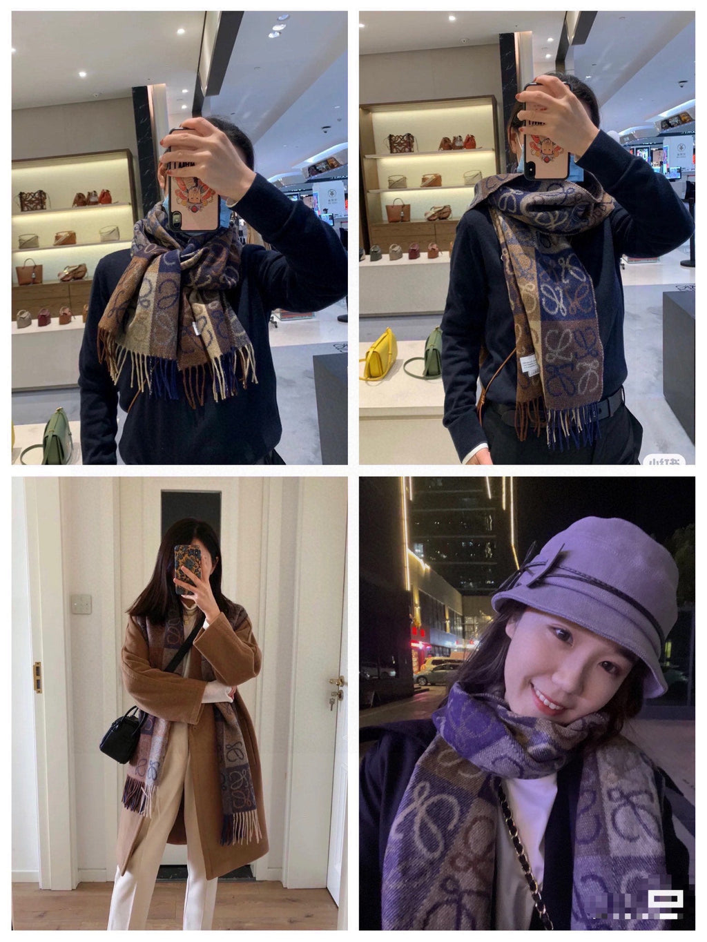LOEWE SCARF 200 CM IN COLORFUL WOOL AND CASHMERE 413567