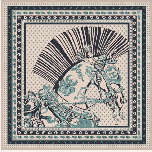 HERMES SCARF 135 CM COLORFUL 388153