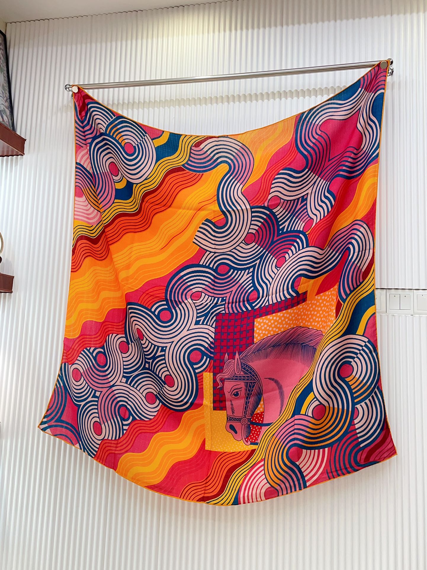 HERMES SCARF 140 CM COLORFUL 388171