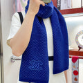 CHANEL SCARF 180 CM IN AZURE BLUE CASHMERE  394593