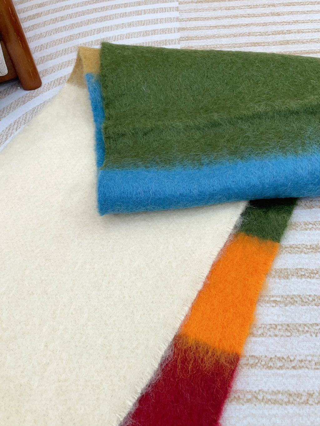 LOEWE SCARF 185 CM IN COLORFUL GRADIENT WOOL AND MOHAIR 396249