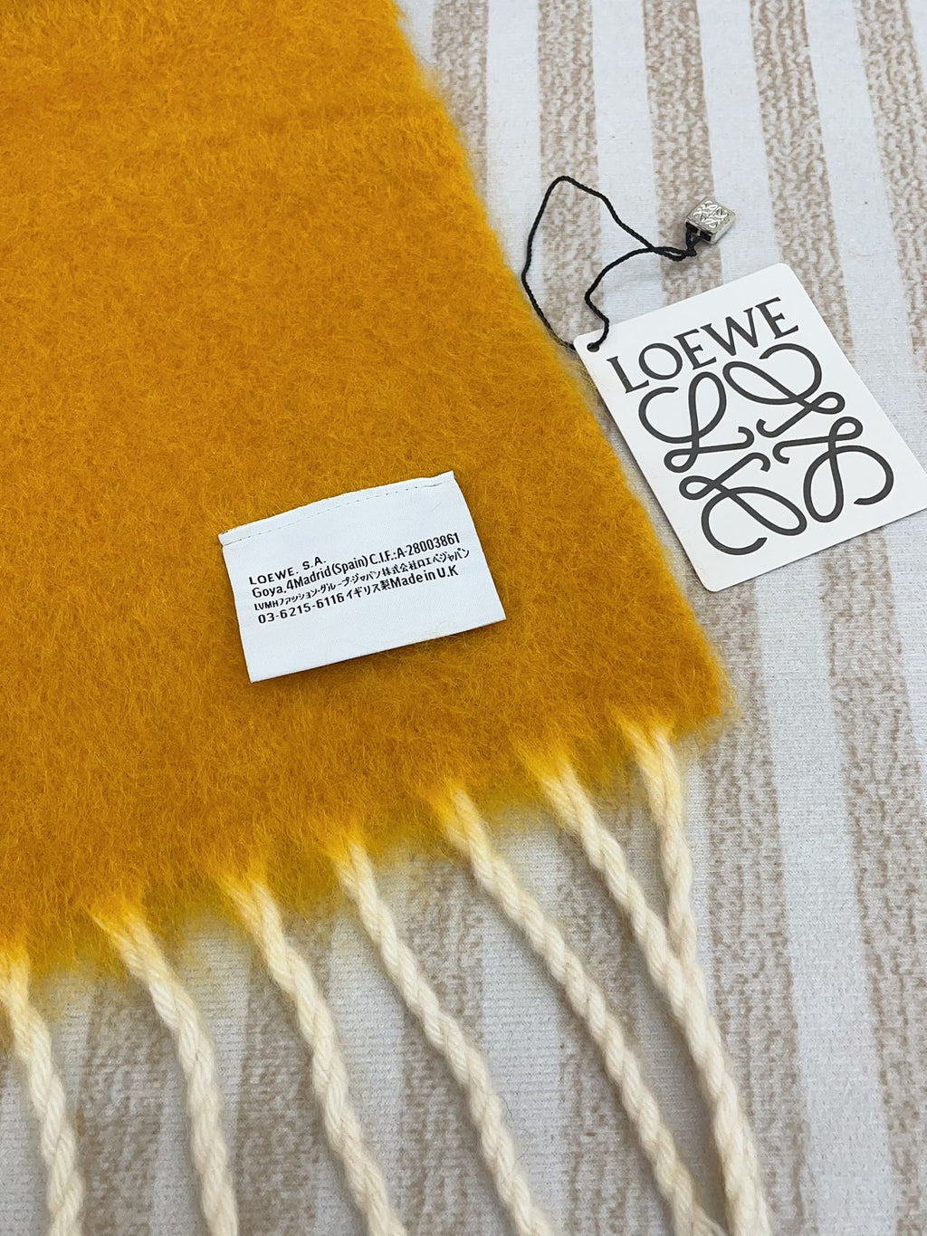 LOEWE SCARF 185 CM IN COLORFUL GRADIENT WOOL AND MOHAIR 396249