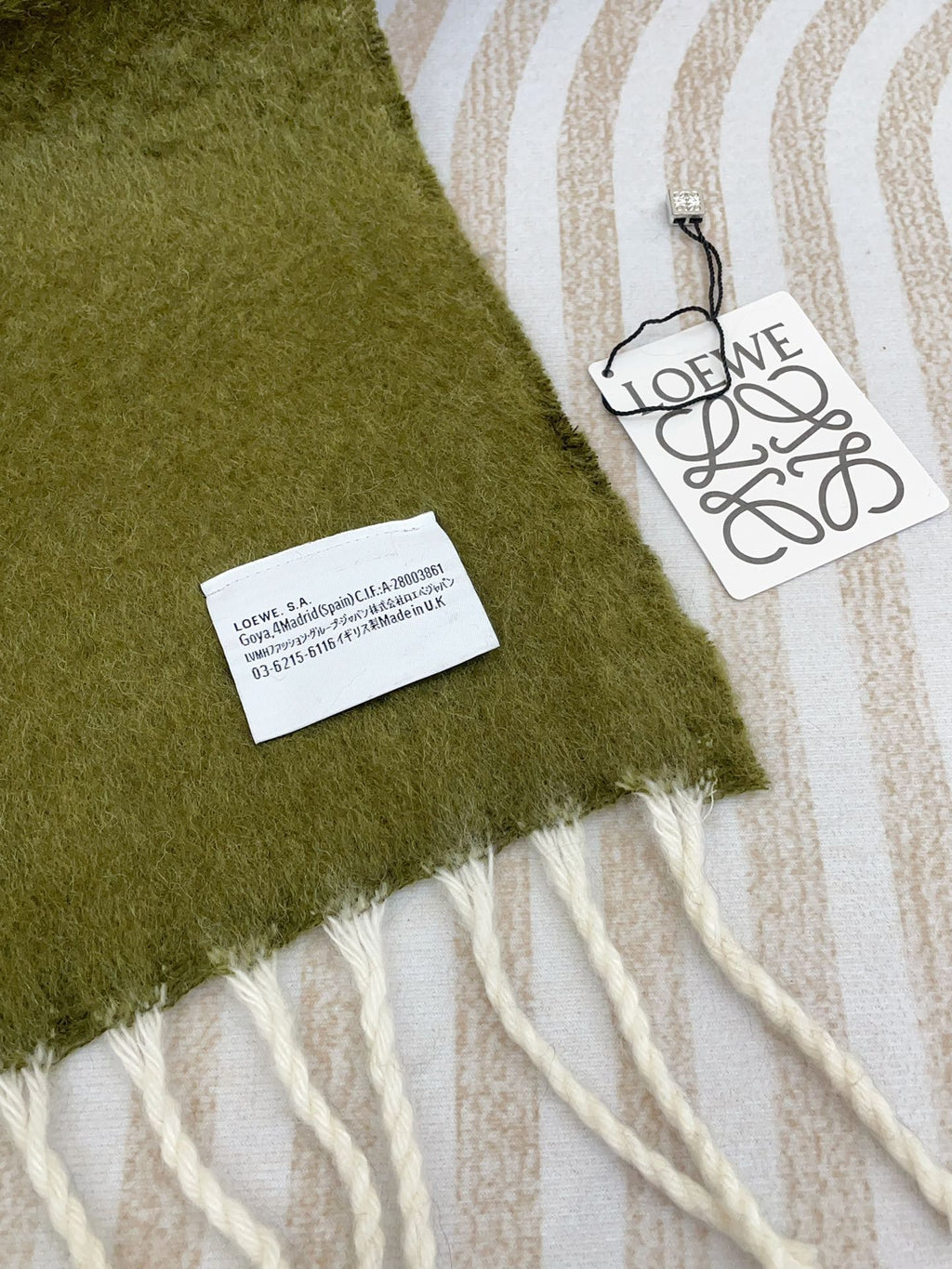 LOEWE SCARF 185 CM IN COLORFUL GRADIENT WOOL AND MOHAIR 396250