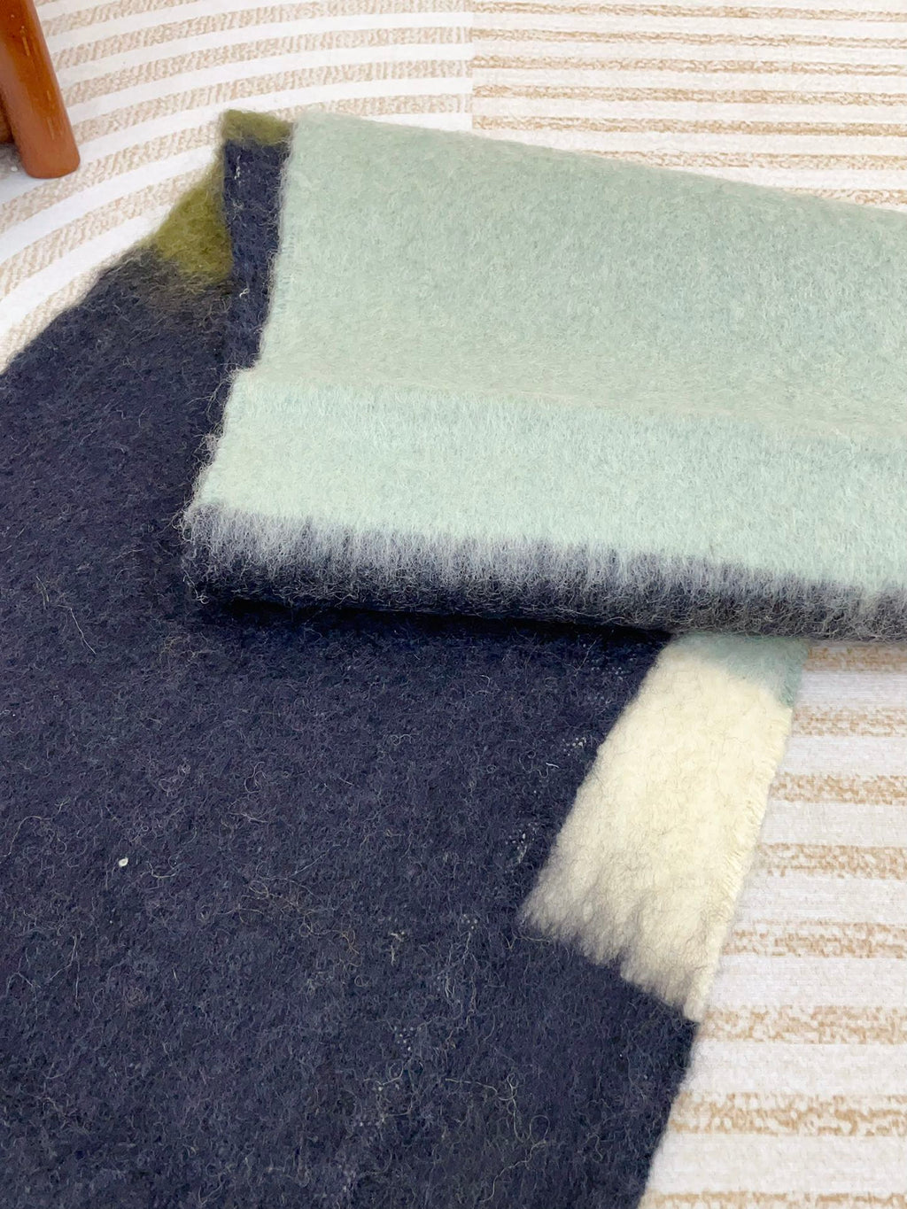 LOEWE SCARF 185 CM IN COLORFUL GRADIENT WOOL AND MOHAIR 396250
