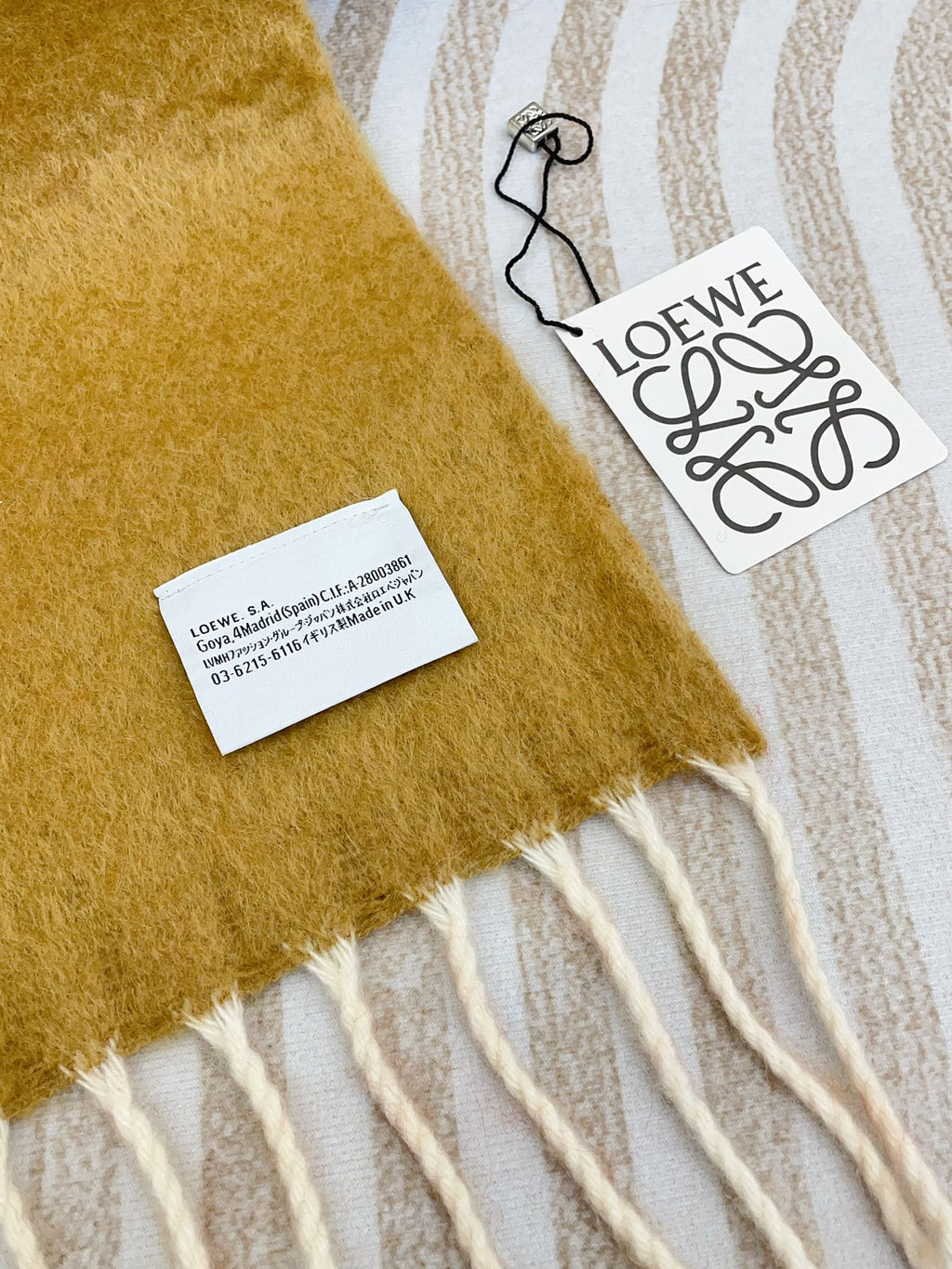 LOEWE SCARF 185 CM IN COLORFUL GRADIENT WOOL AND MOHAIR 396251