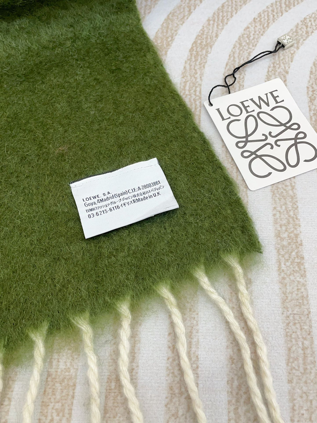 LOEWE SCARF 185 CM IN COLORFUL GRADIENT WOOL AND MOHAIR 396253