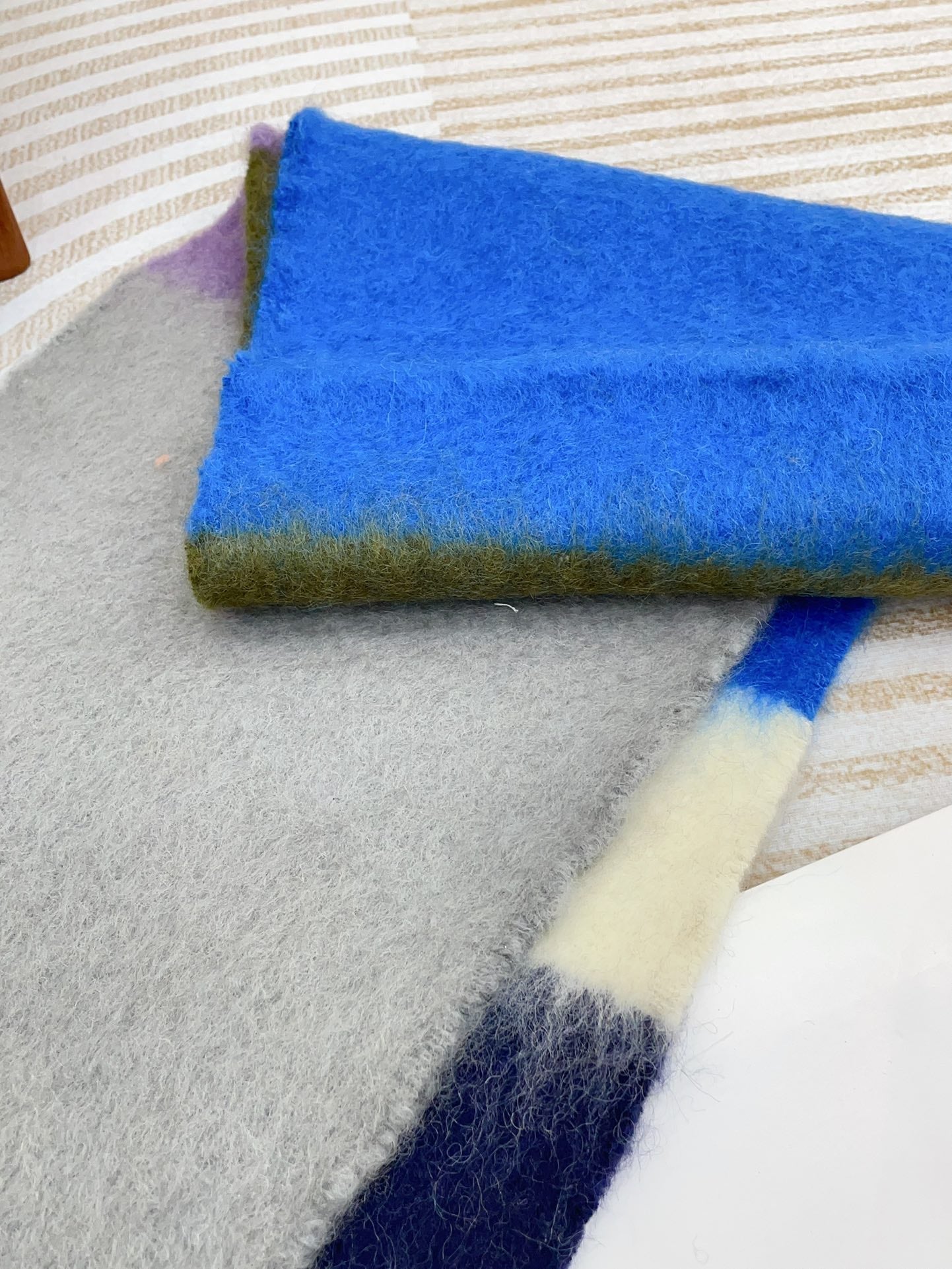 LOEWE SCARF 185 CM IN COLORFUL GRADIENT WOOL AND MOHAIR 396253