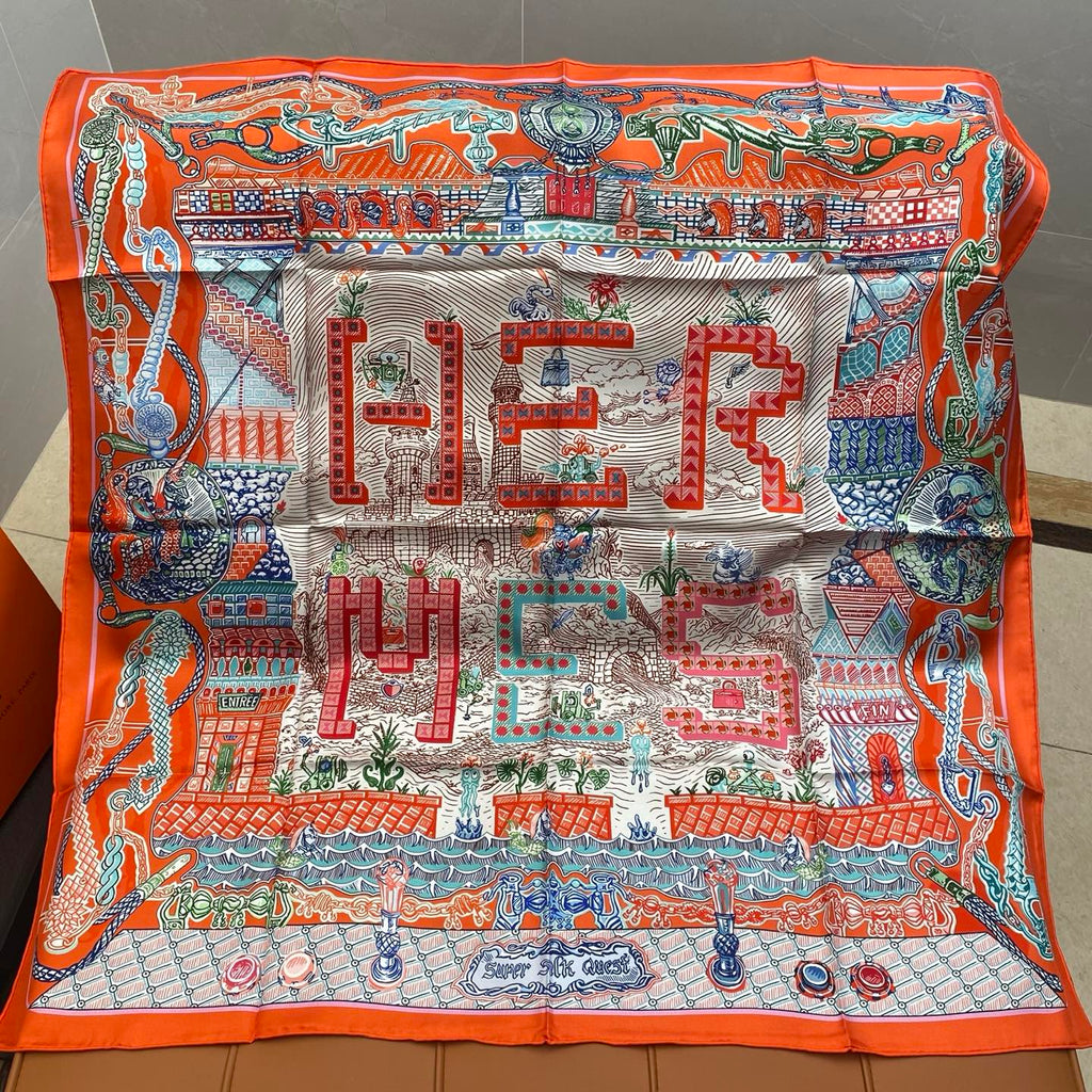 HERMES HERMES 25S SCARF 90 IN SILK 703684