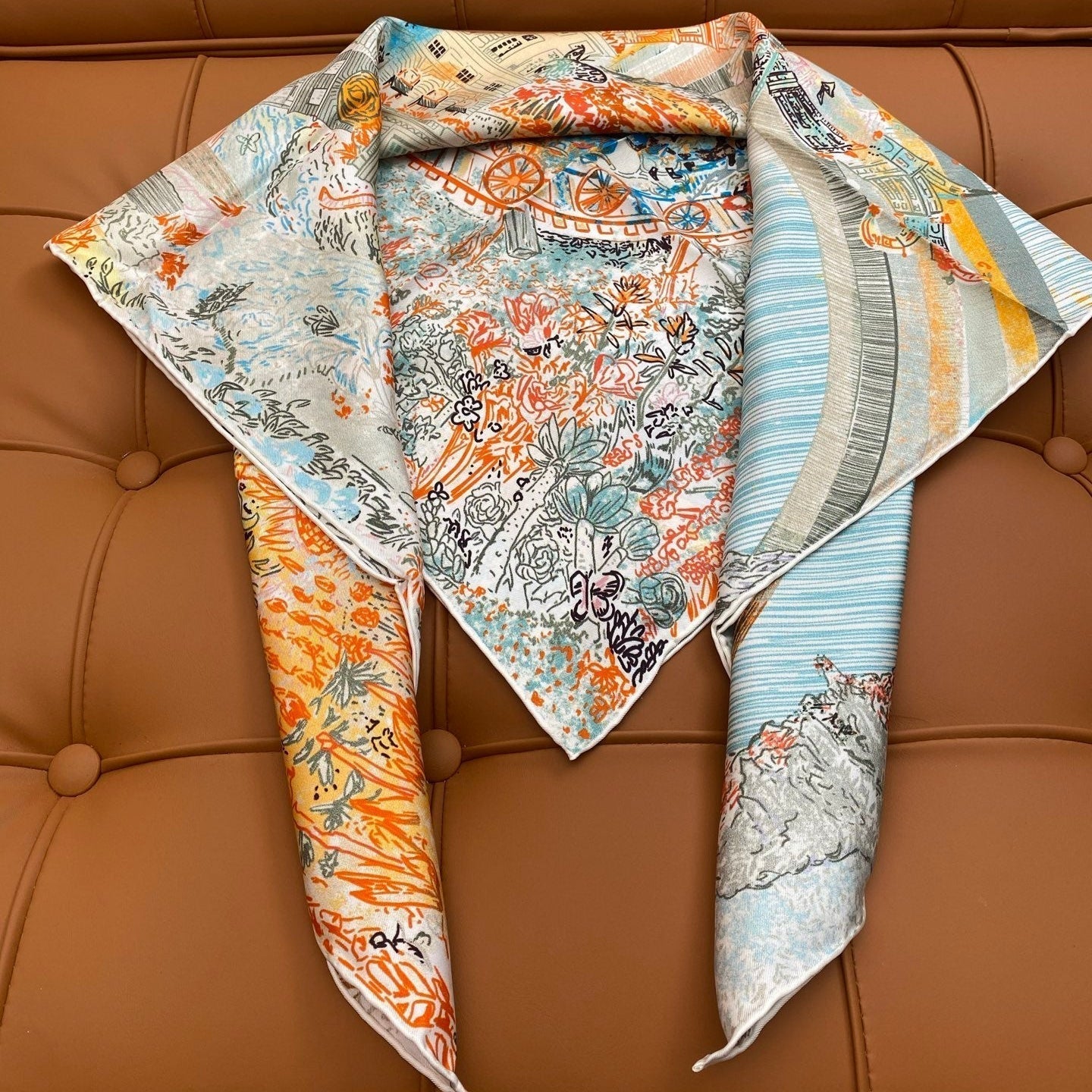 HERMES HERMES 25S SCARF 90 IN SILK 703688