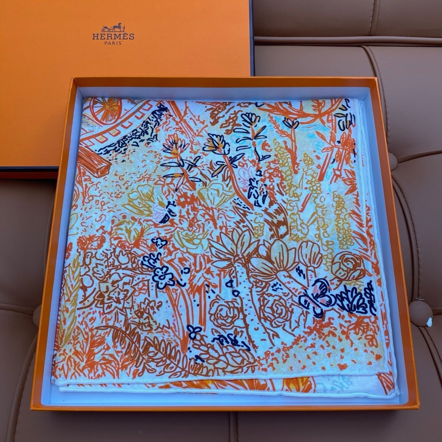 HERMES HERMES 25S SCARF 90 IN SILK 703689