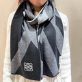 LOEWE SCARF 180 CM IN BLACK CASHMERE 386729
