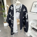 LOUIS VUITTON MONOGRAM FLOWERS SCARF 170 CM IN BLACK CASHMERE 390975