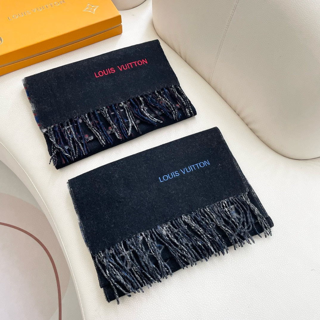 LOUIS VUITTON MONOGRAM GRADIENT TARTAN CITY SCARF 180 CM IN COLORFUL CASHMERE 391000